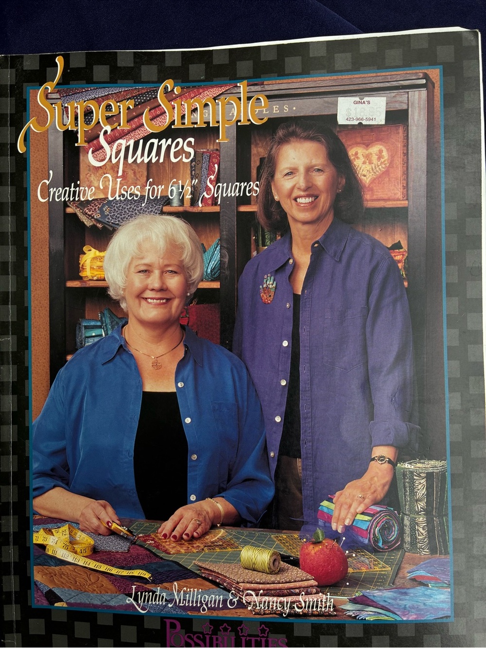 Super Simple Squares Sewing/Quilting Book - Blue & Purple Cover